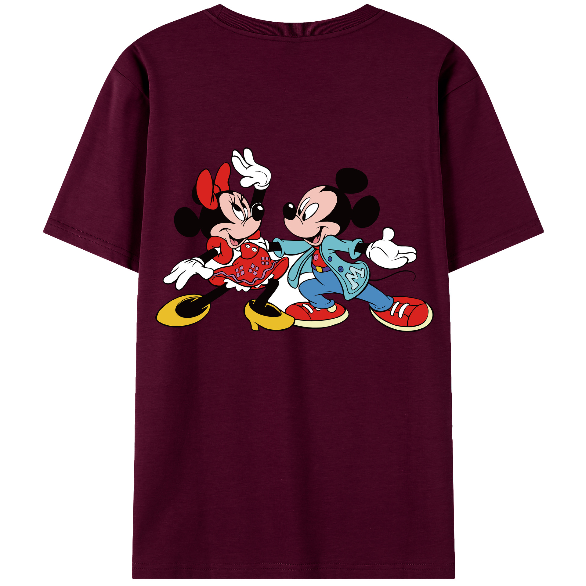 （画像用） ミッキーマウス Mickey Mouse レディース半袖Tシャツ(バックプリント)